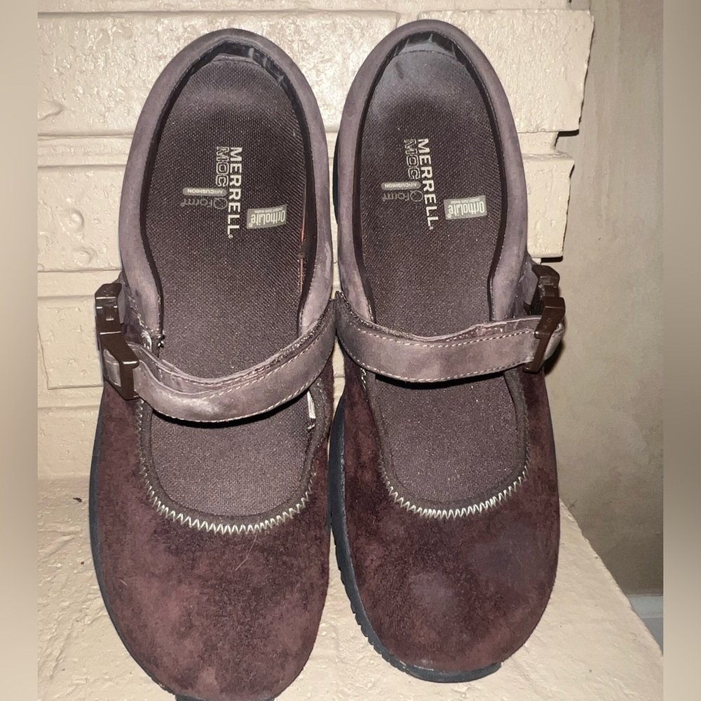 Merrell brown ortholite air cushion shoes in good condition